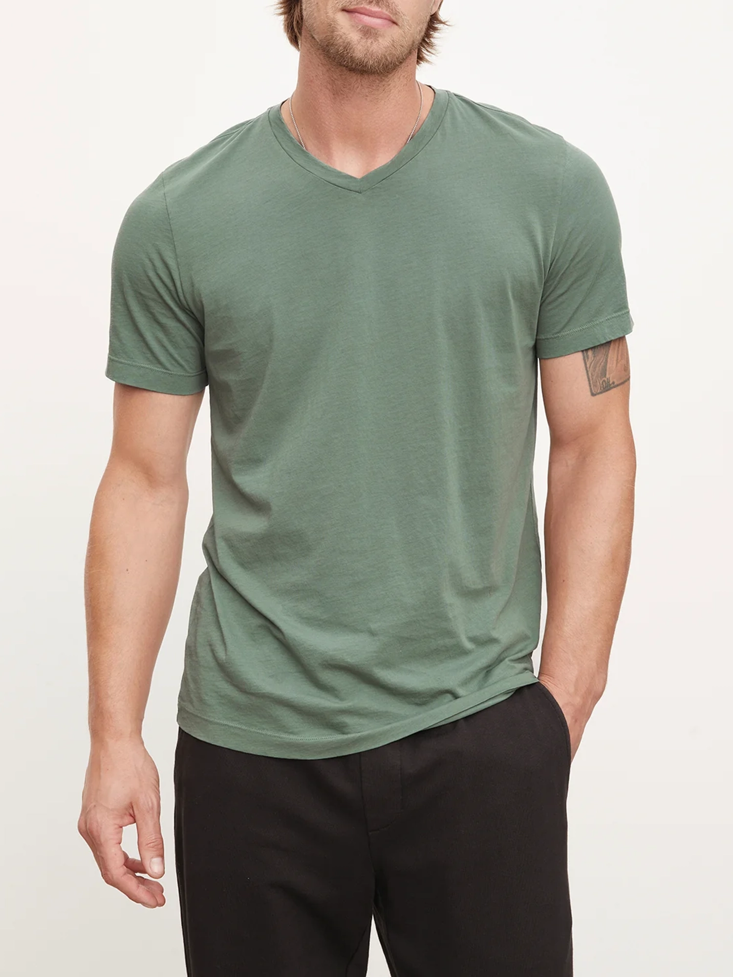 Men'S Fashion Cotton V-Neck T-Shirt