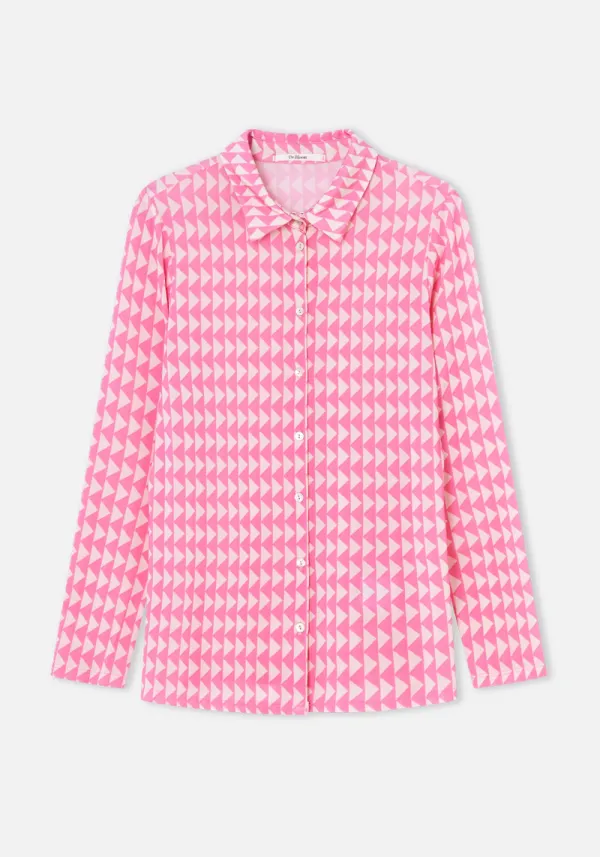 PINK TRIANGLE PRINTED SHIRT