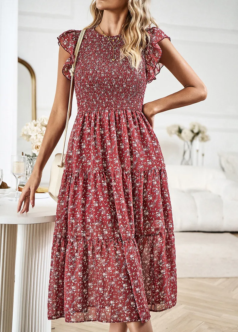 Women's Floral Temperament Dress