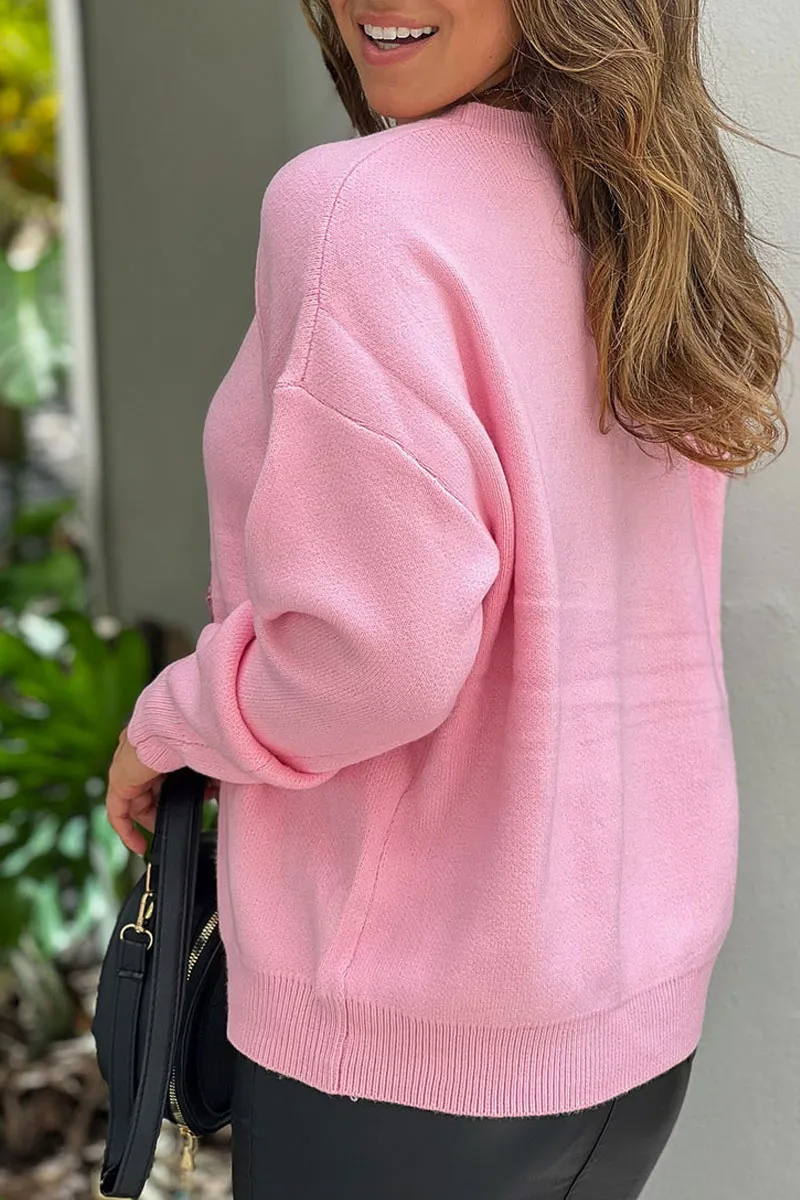 Pink Sparkly Christmas Tree Sweater