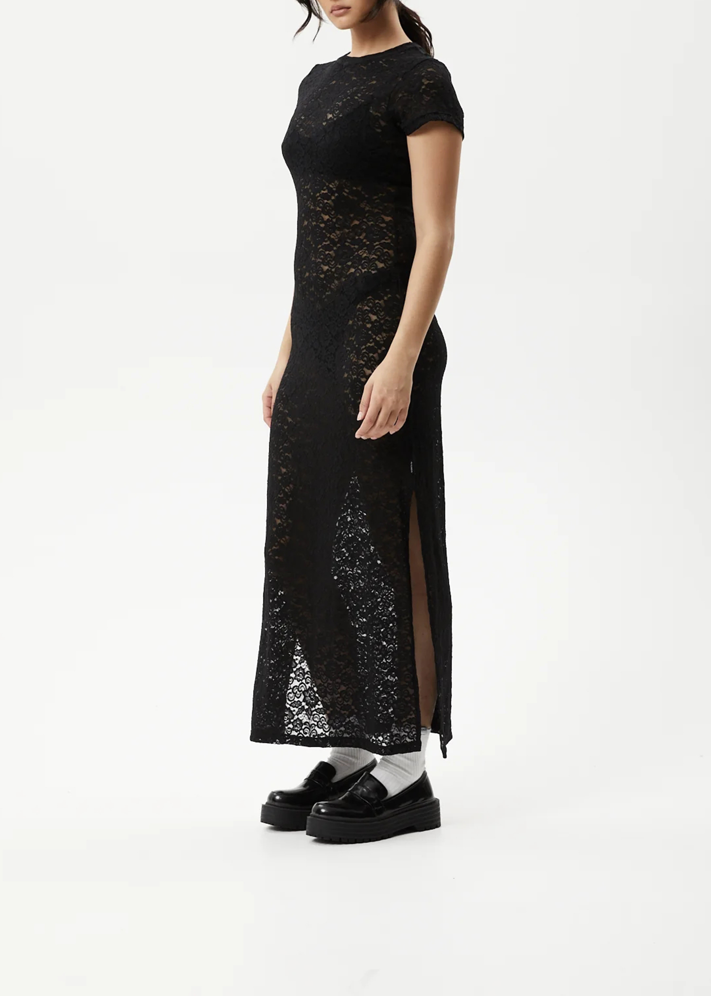 POET - LACE MAXI DRESSBLACK