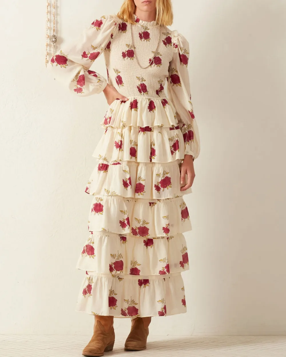 Shelby Cerise Rosette Dress