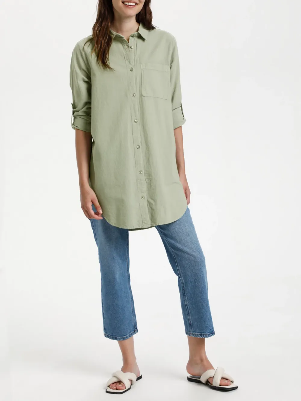 Anaya Button Longline Shirt