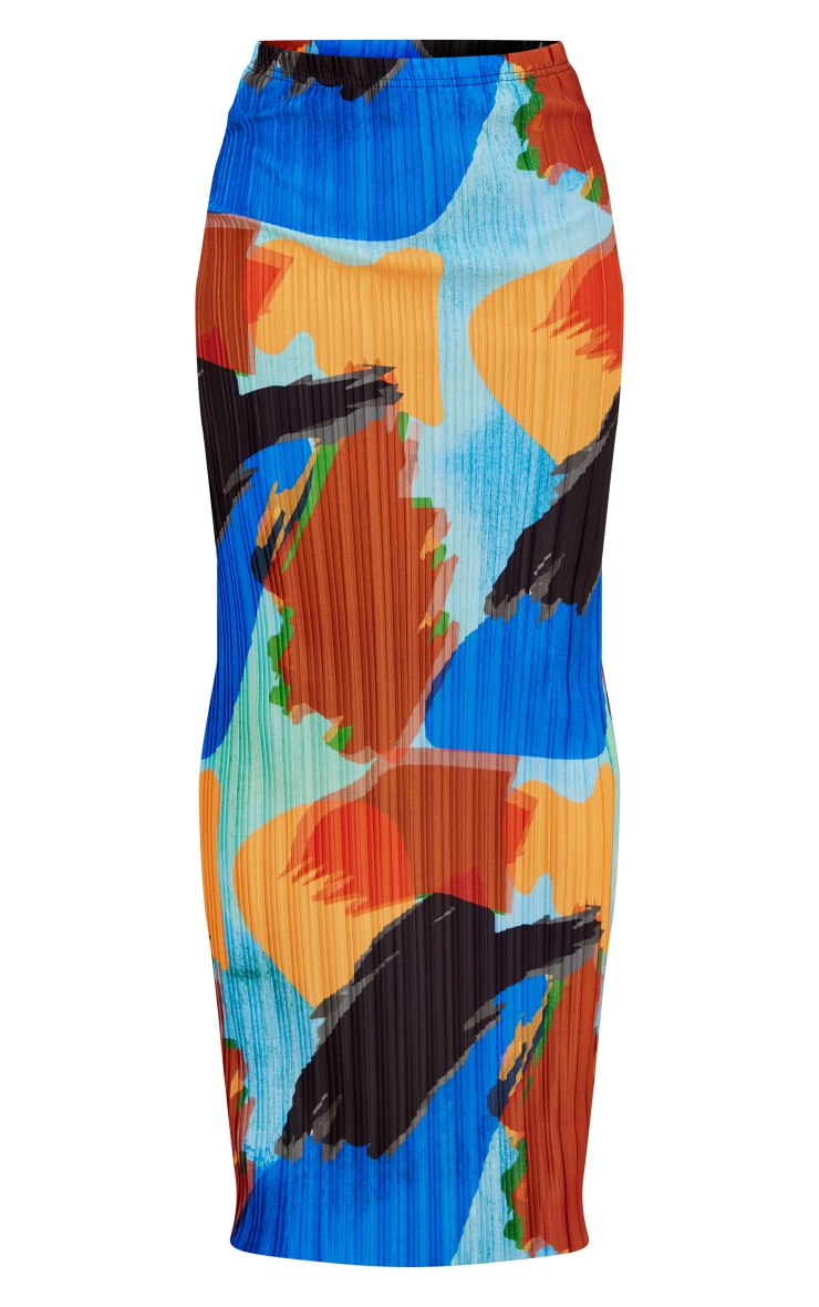 Women's Abstract Print Long Skirt Two-piece Set