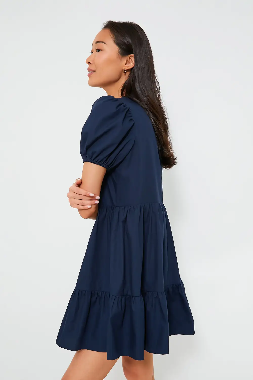 Navy Zip Front Ellie Mini Dress