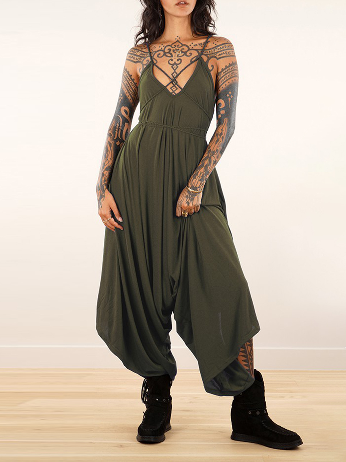 Loose And Reversible Strappy Jumpsuit