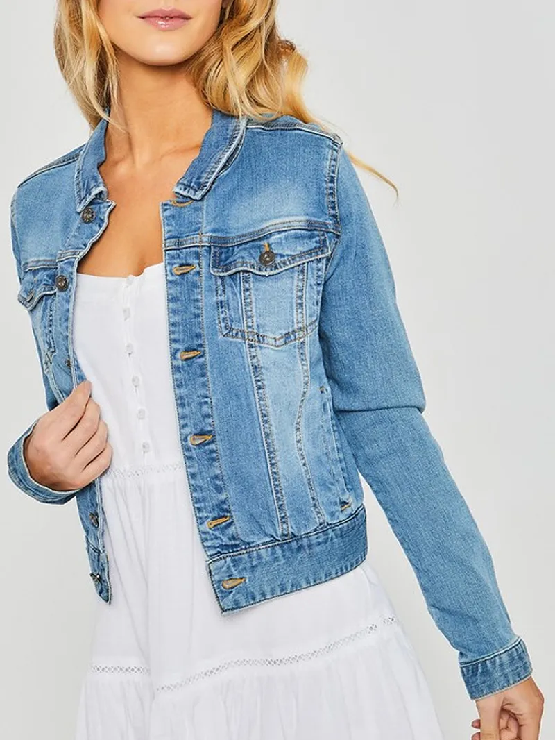 Women's Casual Elegant Denim Jacket Coat