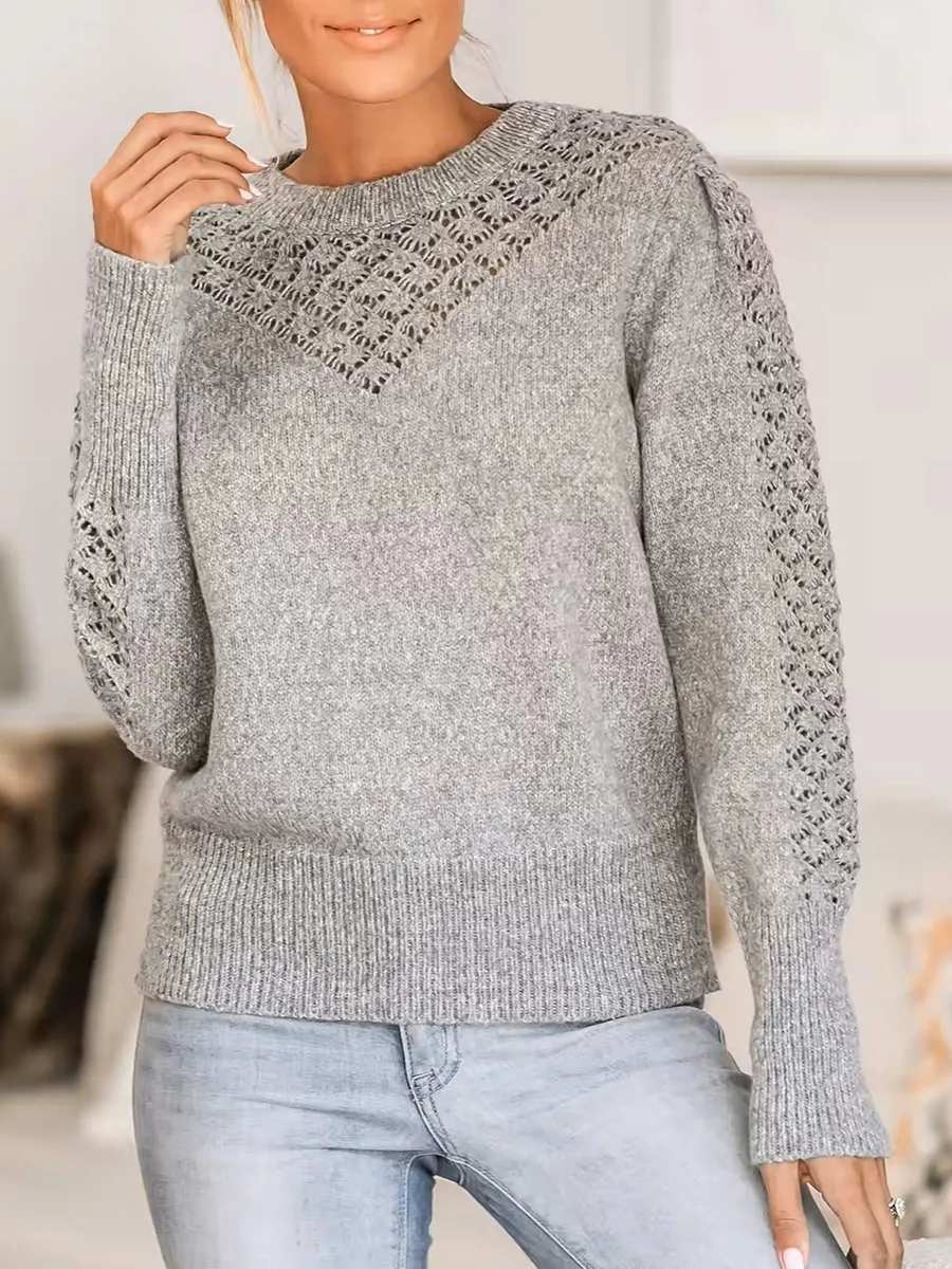 Charcoal Cutout Fitted Sweater