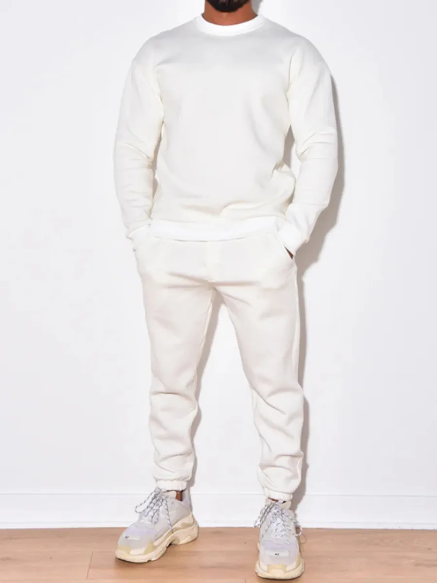 Men's Athleisure White Suit