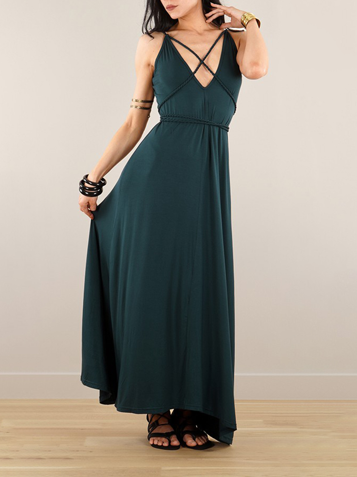 Loose And Reversible Strappy Long Dress