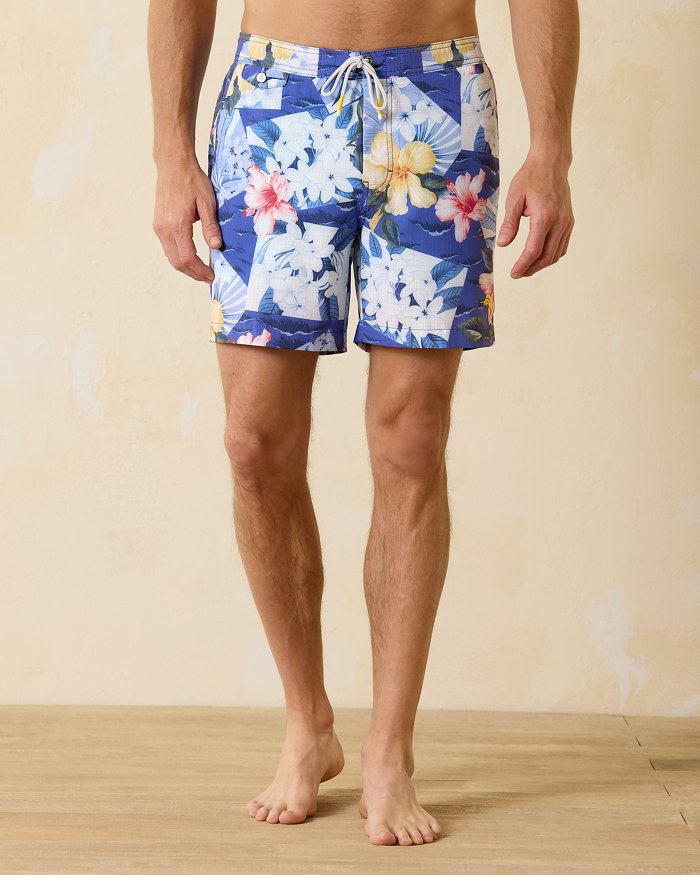 Rialto Coastal Collage 6-Inch Swim Trunks