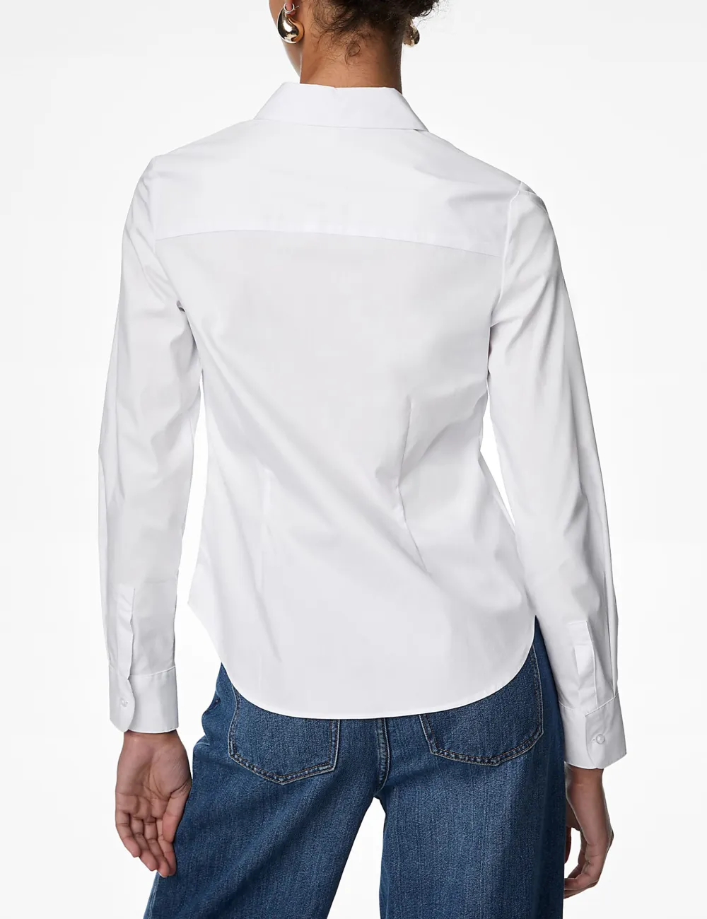 Cotton Rich Fitted Collared Shirt