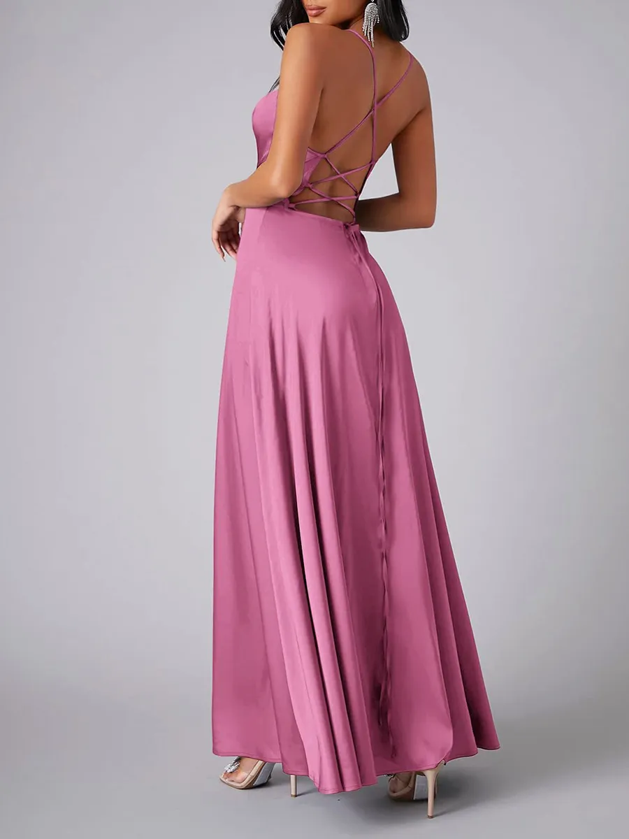 Women's waist-cinching Backless Long Skirts