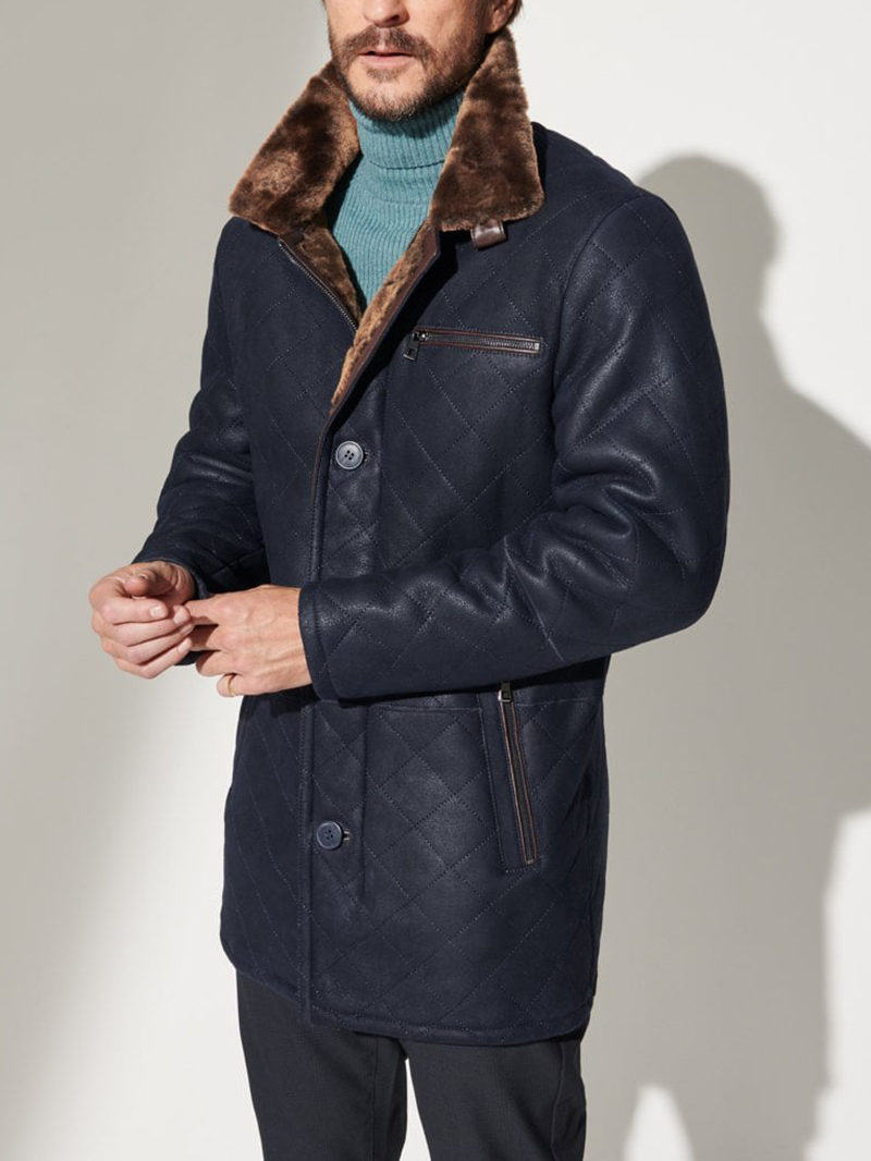 Quilted Sheepskin Coat