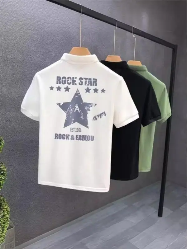 Polo Shirt Short Sleeve Star Print