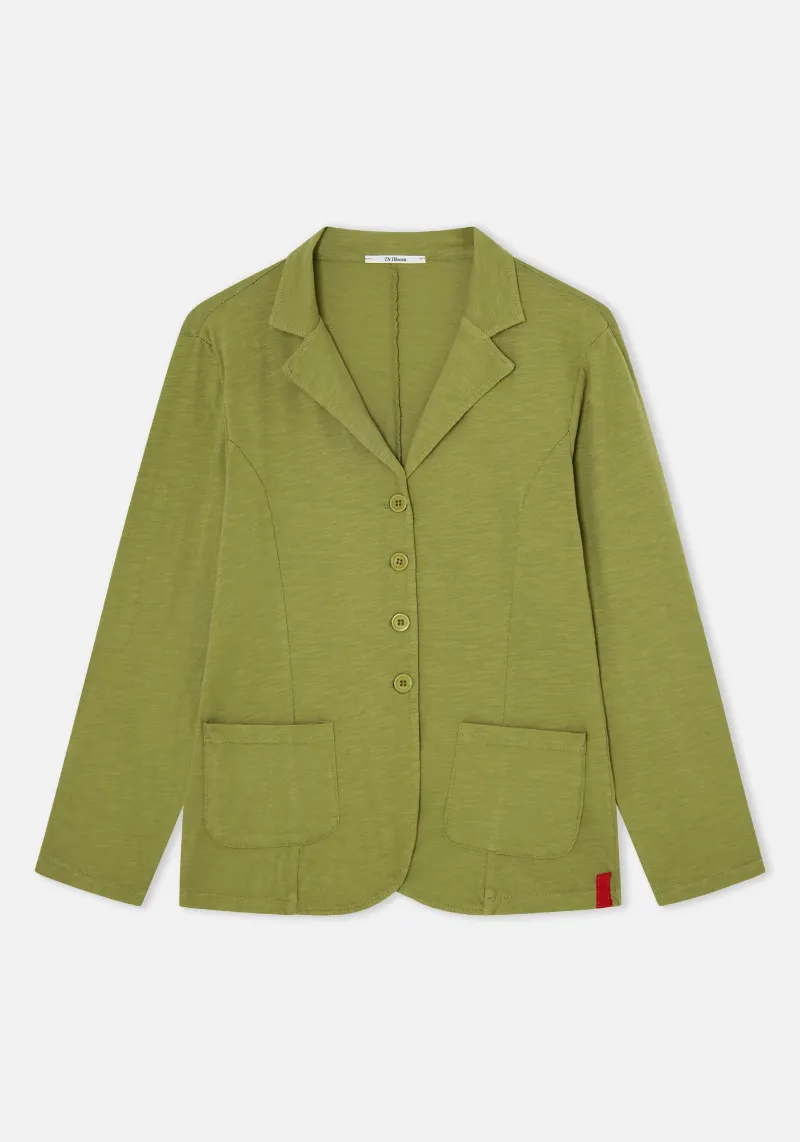 KHAKI COTTON BLAZER