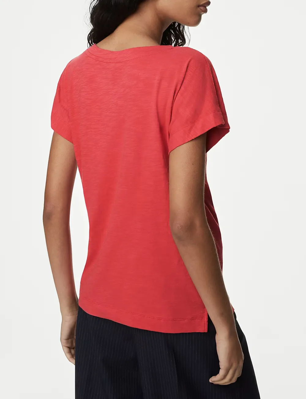 Pure Cotton Everyday Fit Slash Neck T-shirt