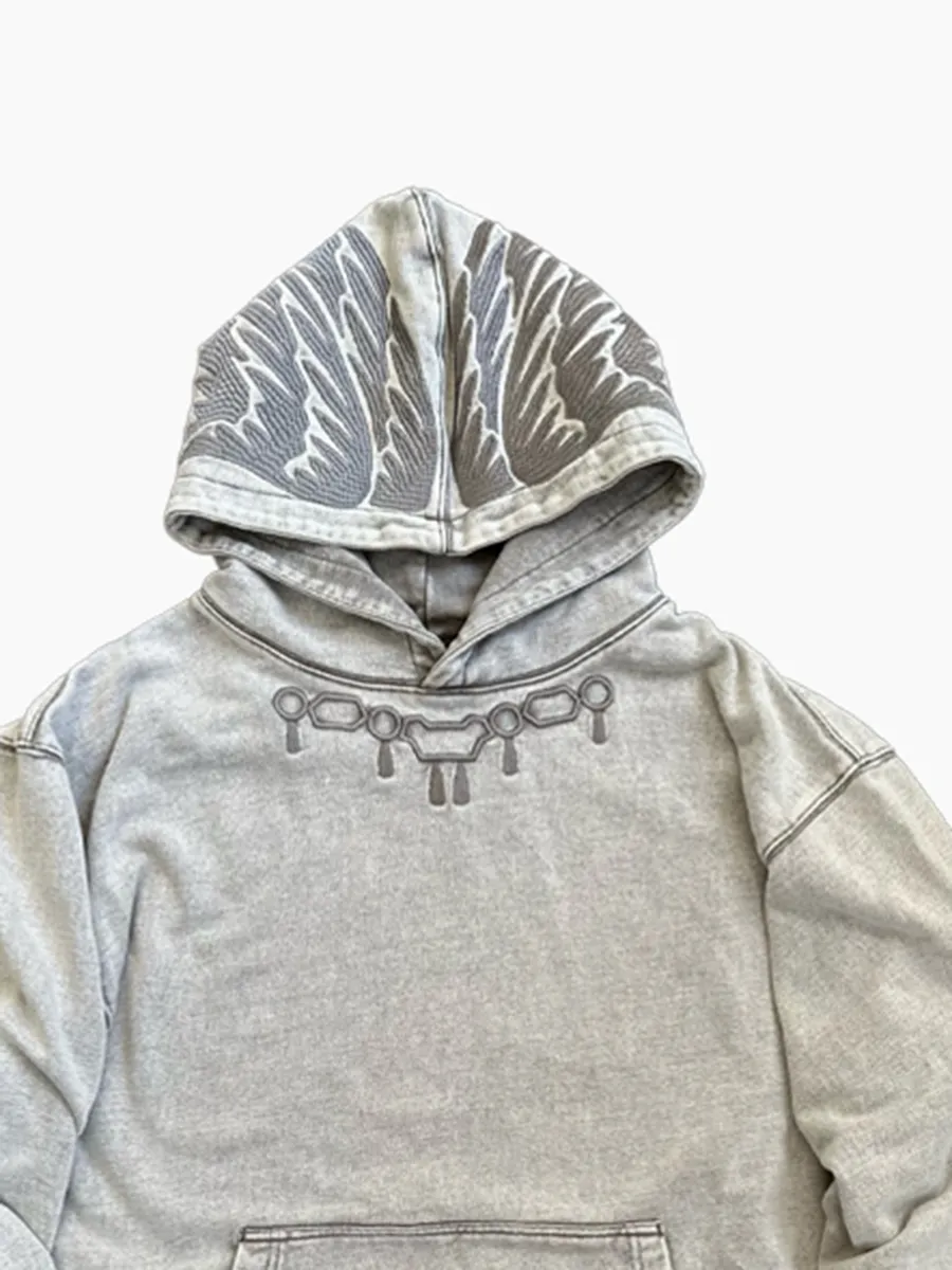 Mahoraga Washed Grey Hoodie