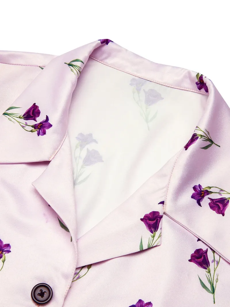 PURPLE 1940S PETUNIA LAPEL DRESS