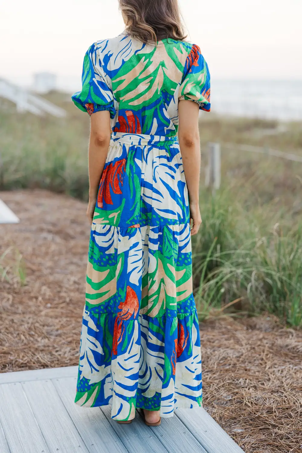 Ready For The Sun Royal Blue Tropical Maxi Dress