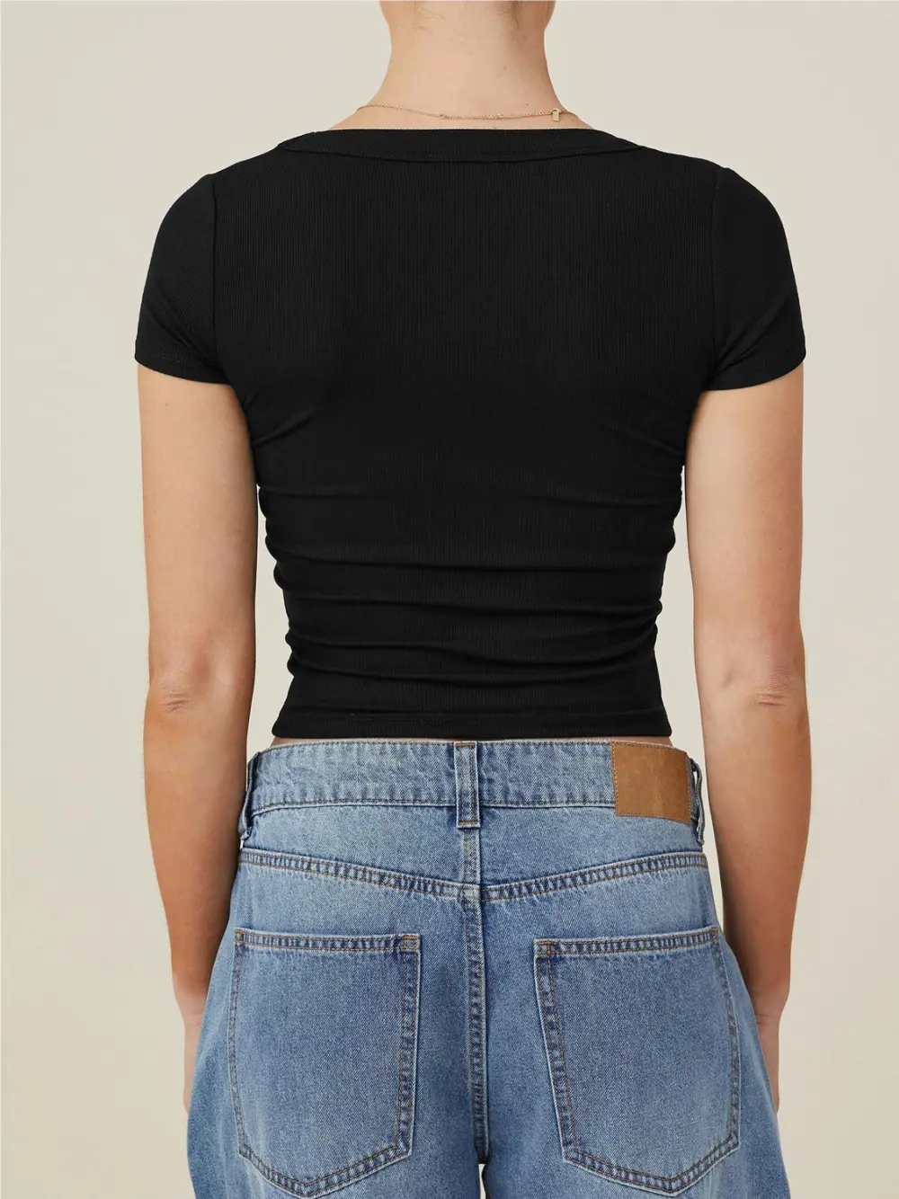 Cropped Square-neck Top