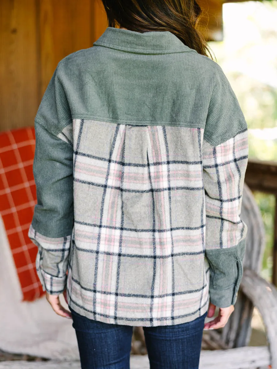 Green Plaid Shacket