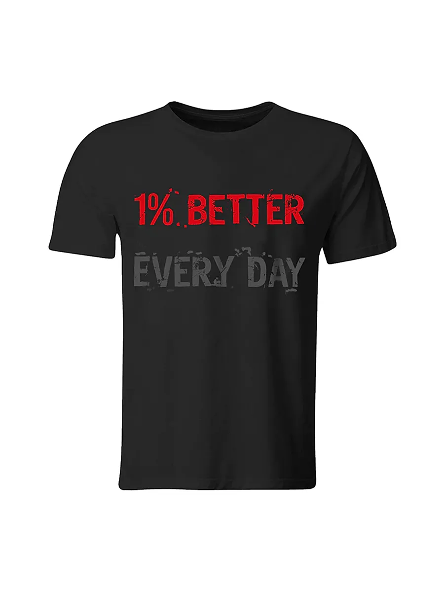 1% Better Every Day Printed T-shirt