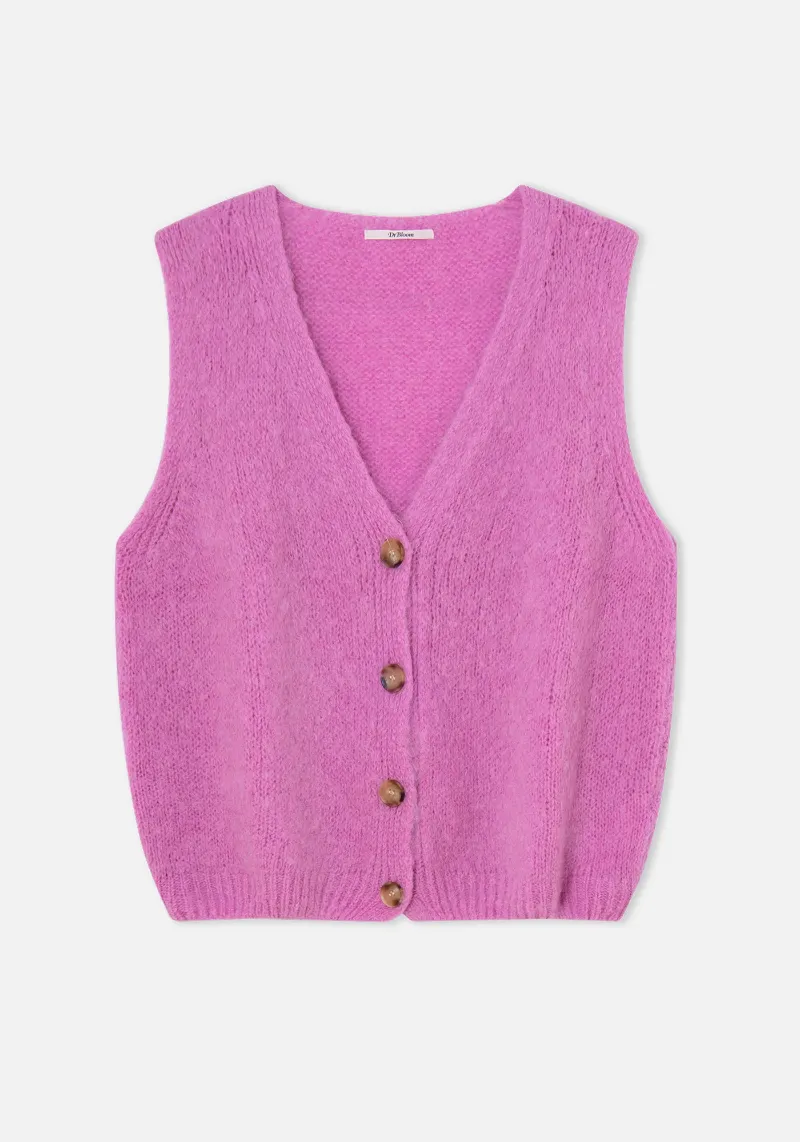 PINK MOHAIR VEST