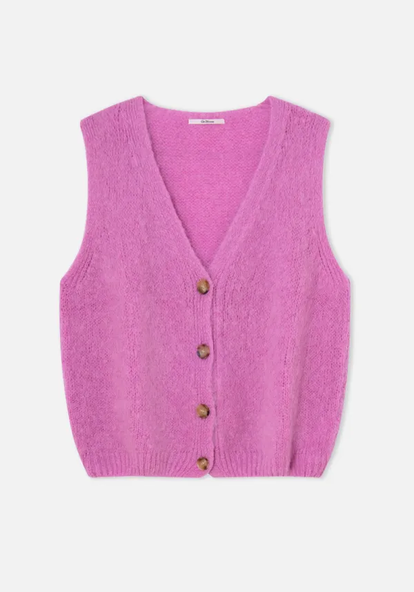 PINK MOHAIR VEST