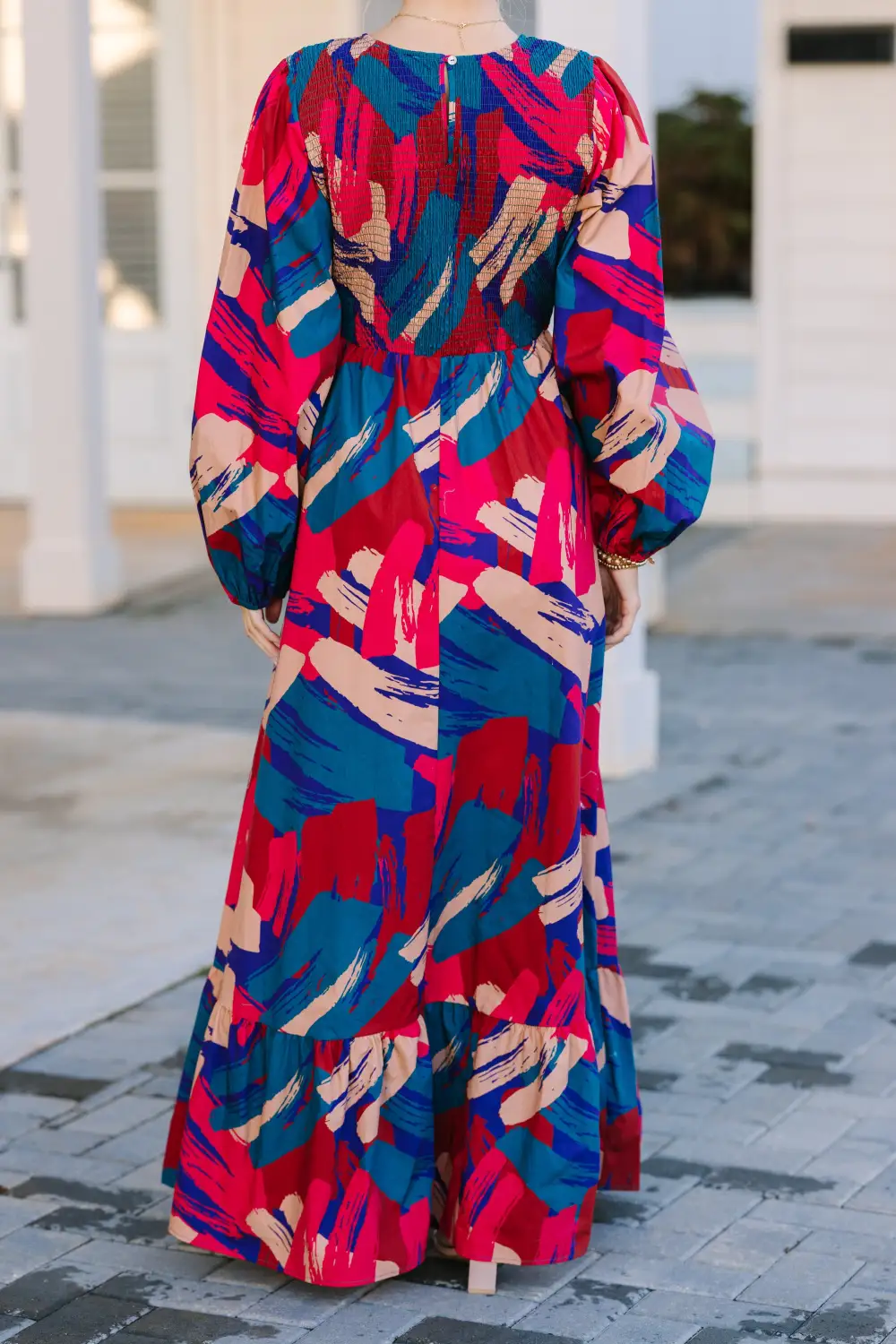 Dreaming Of The Day Red Tropical Maxi Dress