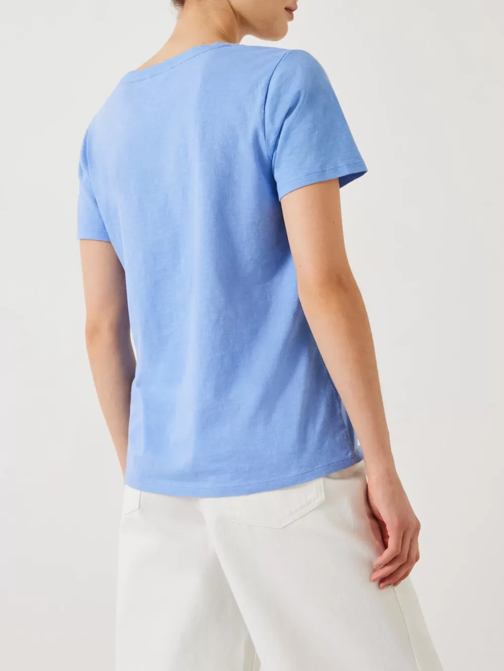 Hari Cotton Slub Scoop Neck T-Shirt