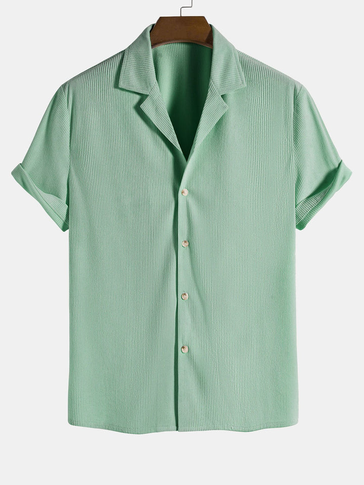 Short Sleeve Corduroy Revere Shirt