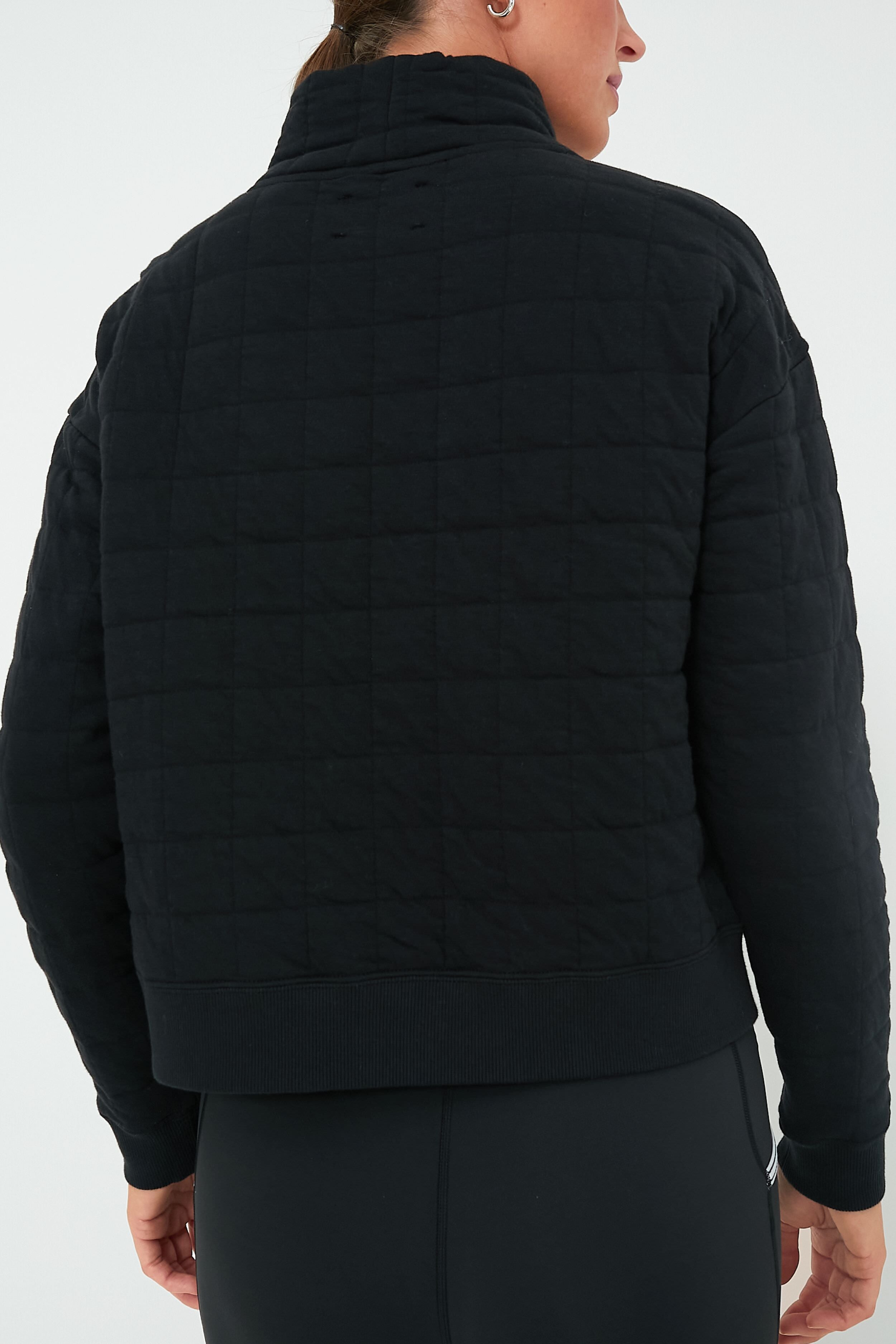 Black Quilted Wright Funnel Neck