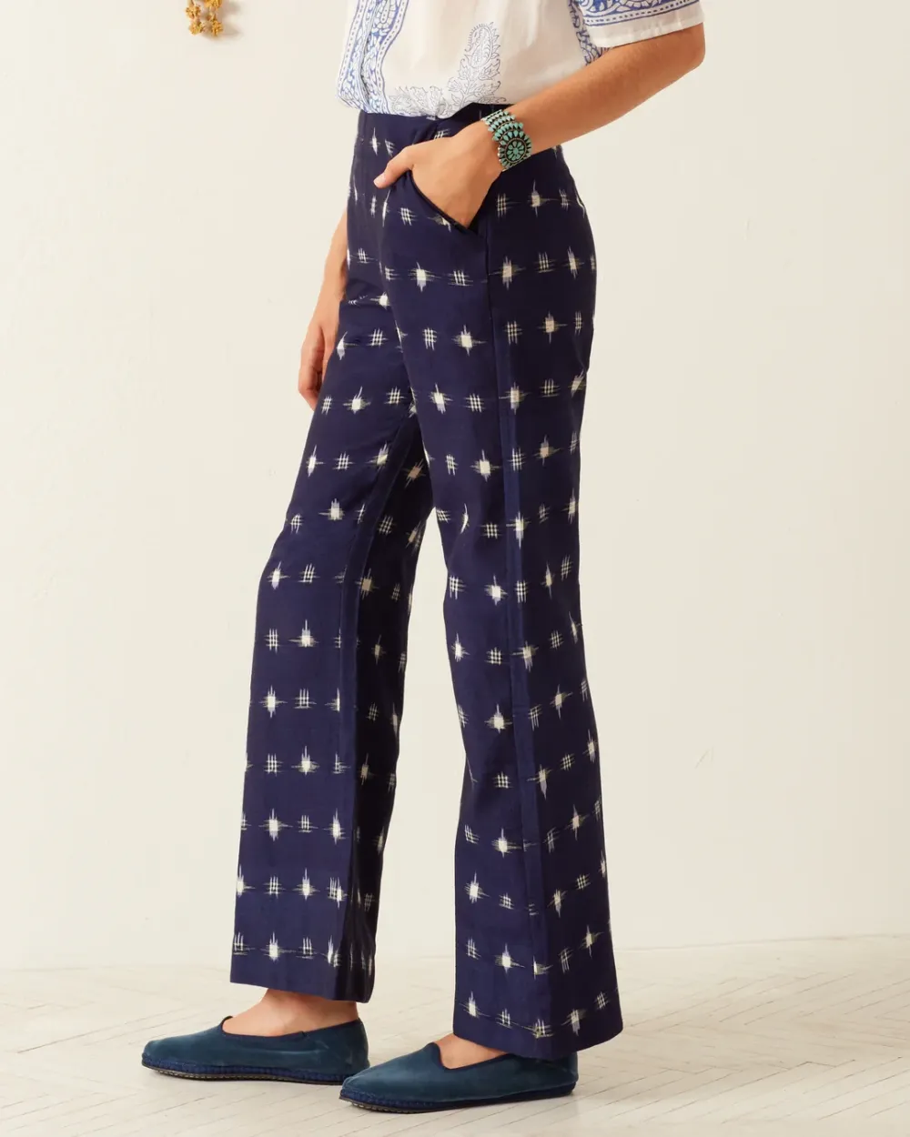 Charlie Navy Ikat Pant