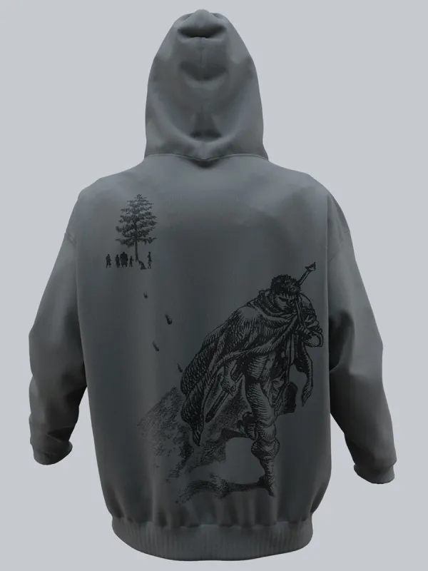 Guts Leaving Hawk Oversize Hoodie