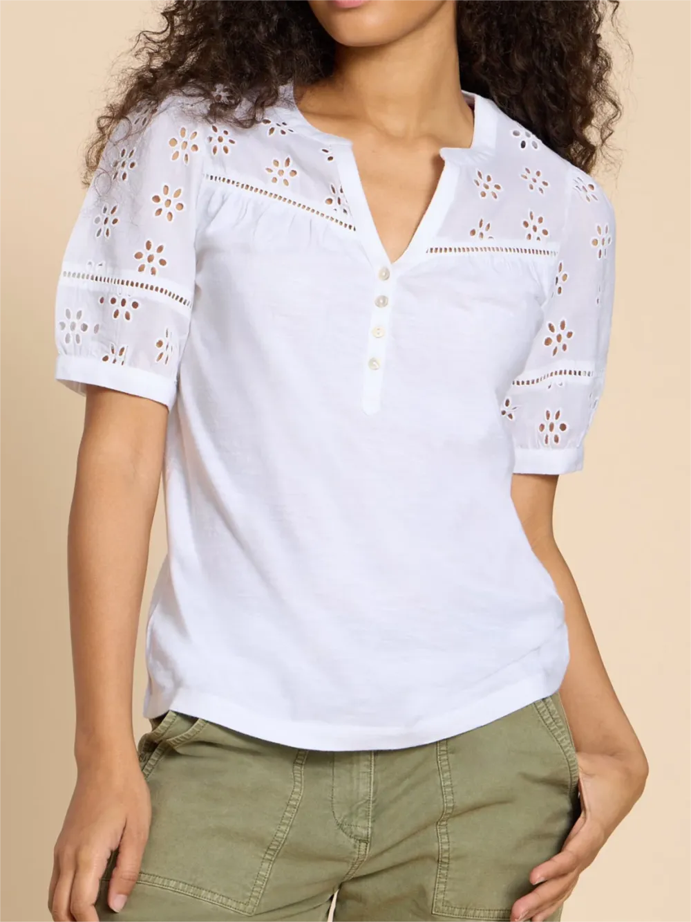 Broderie Anglaise Cotton Top