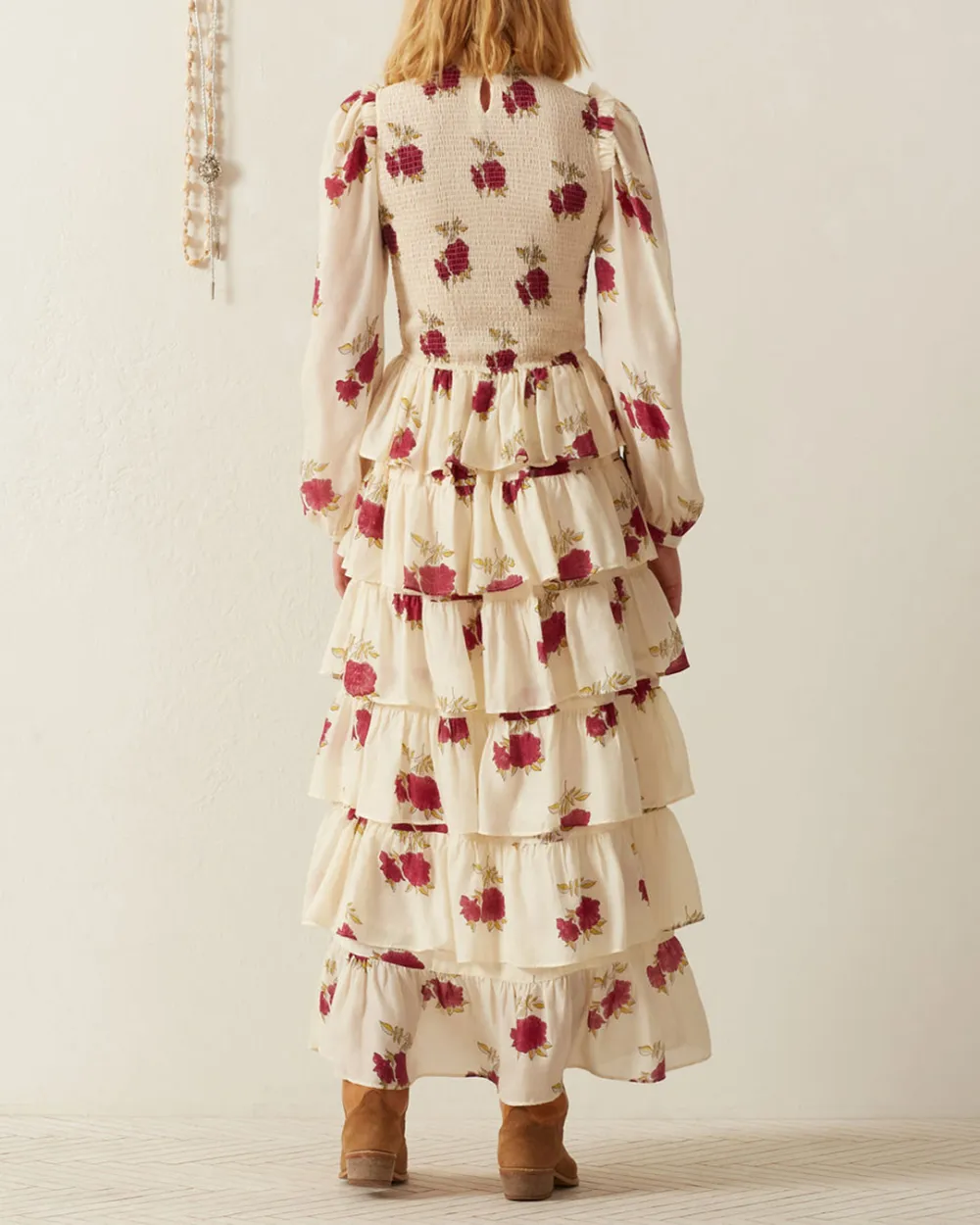 Shelby Cerise Rosette Dress