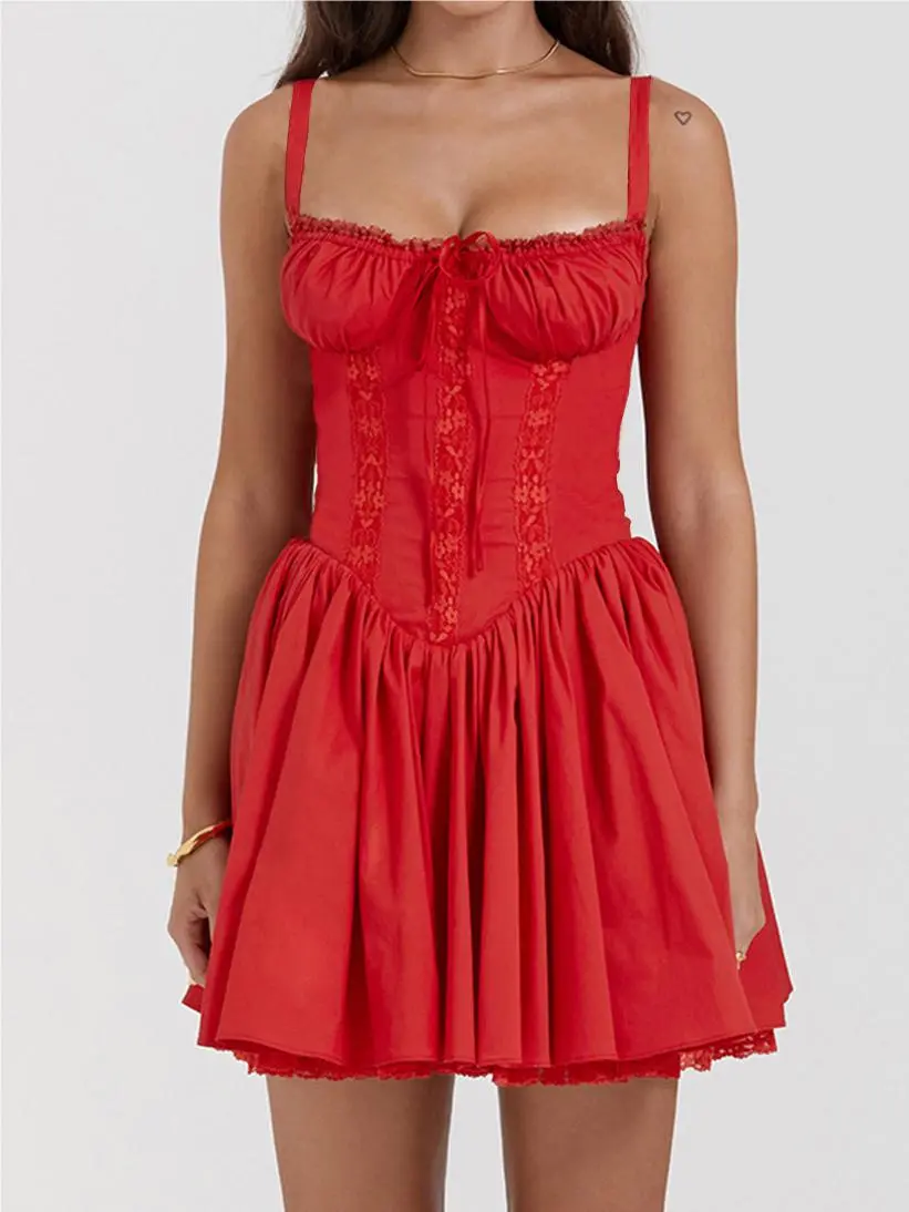 Sexy Lace Panelled Slip Dress