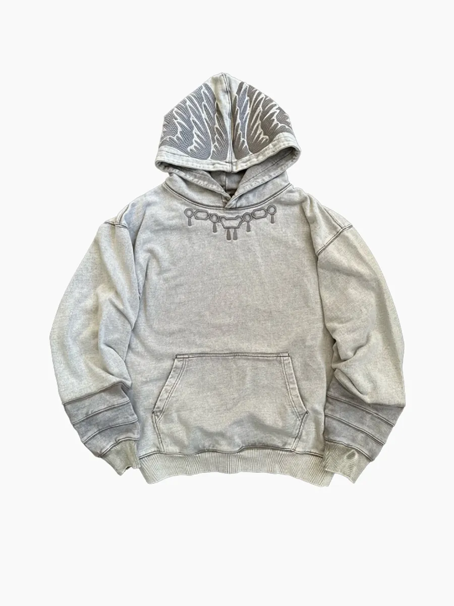 Mahoraga Washed Grey Hoodie