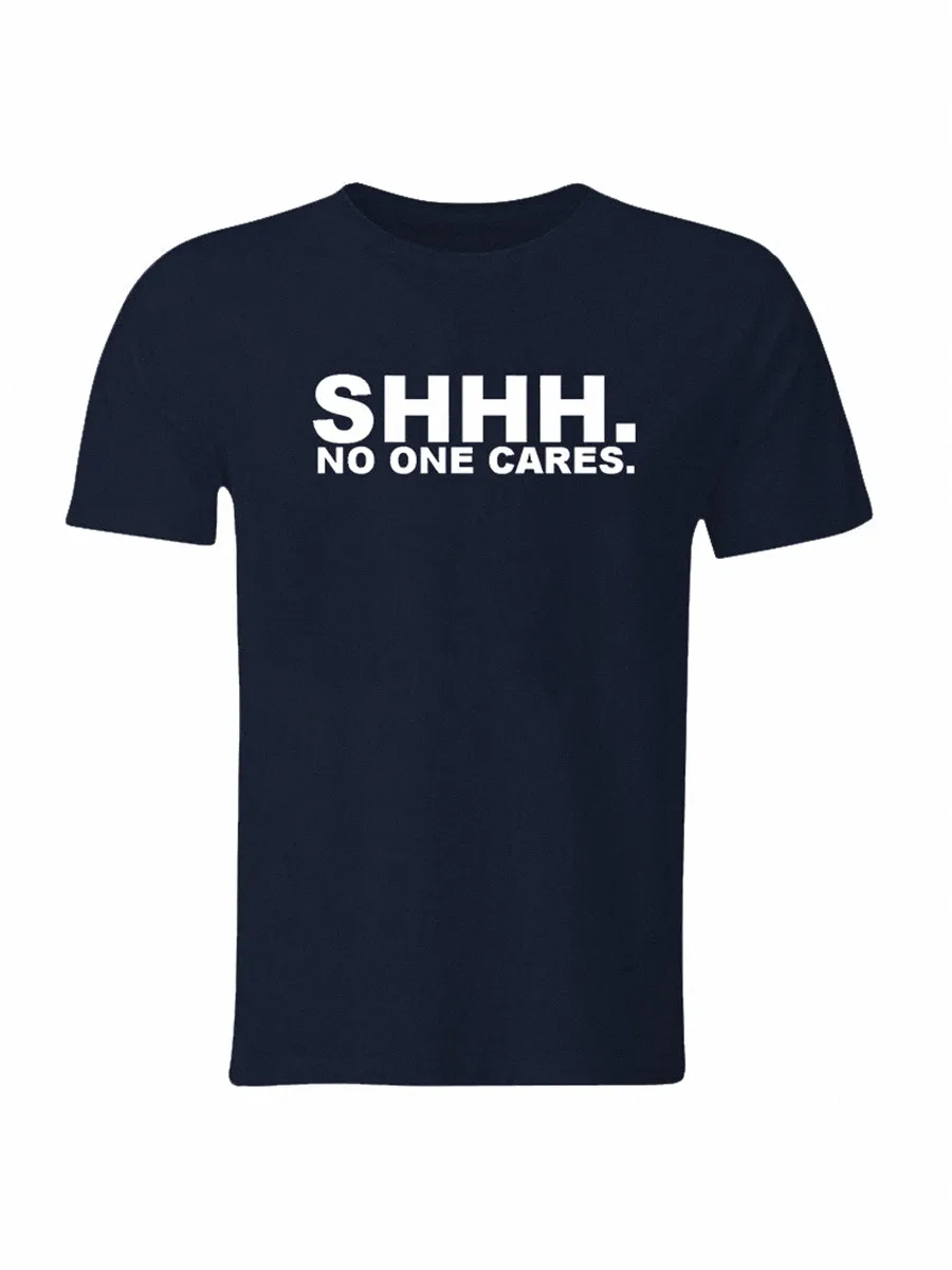 No One Cares Printed Fashionable Men's T-shirt