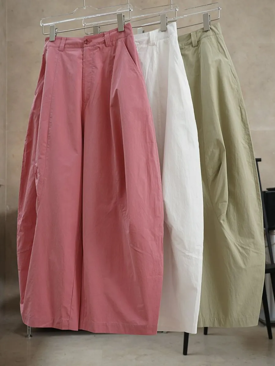 Women's Curved Wide-leg Slacks