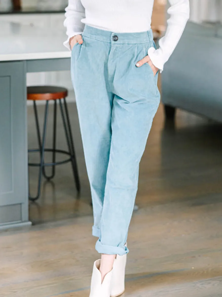 Blue Gray Corduroy Pants