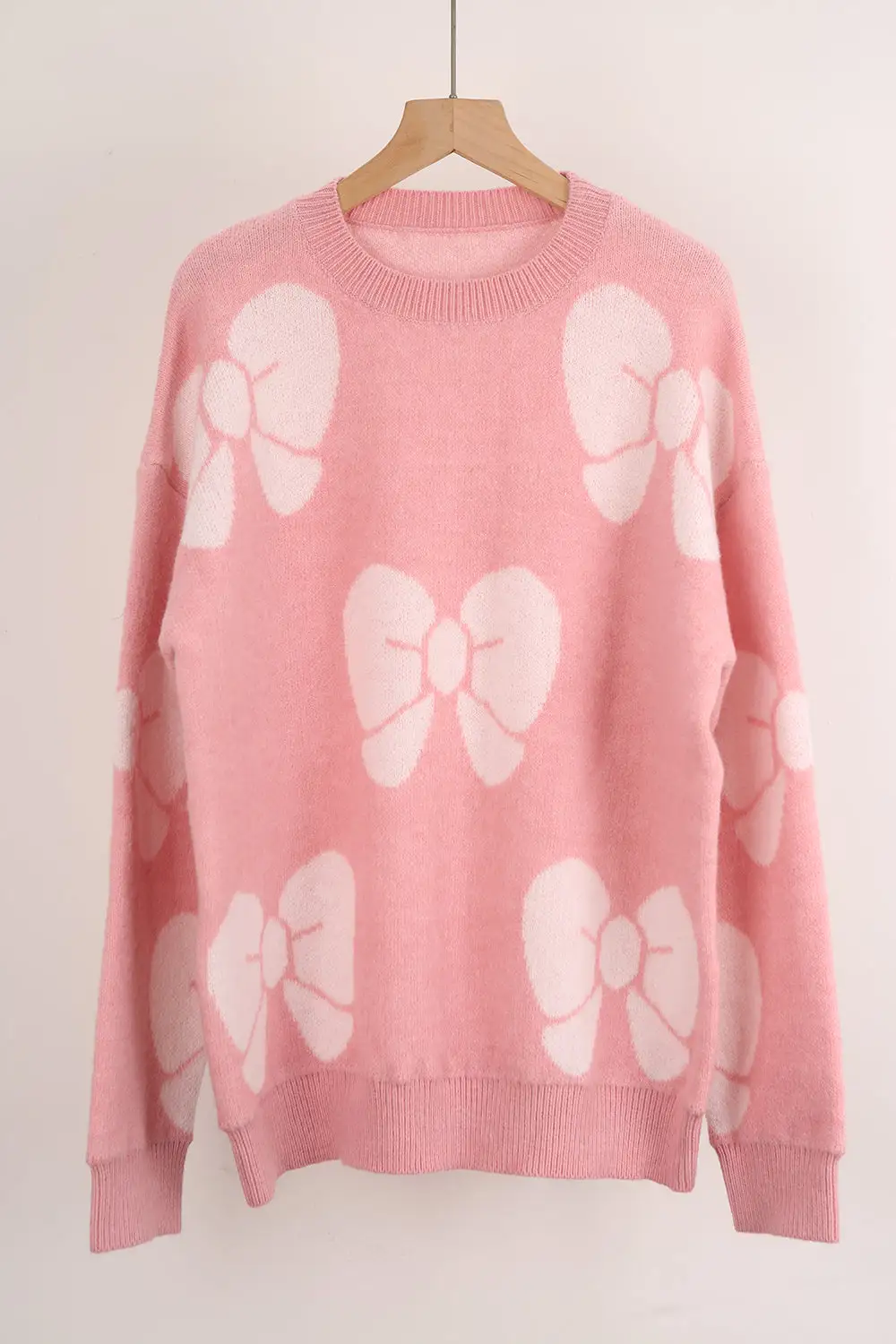 Women Loose Bow Pullover Sweater