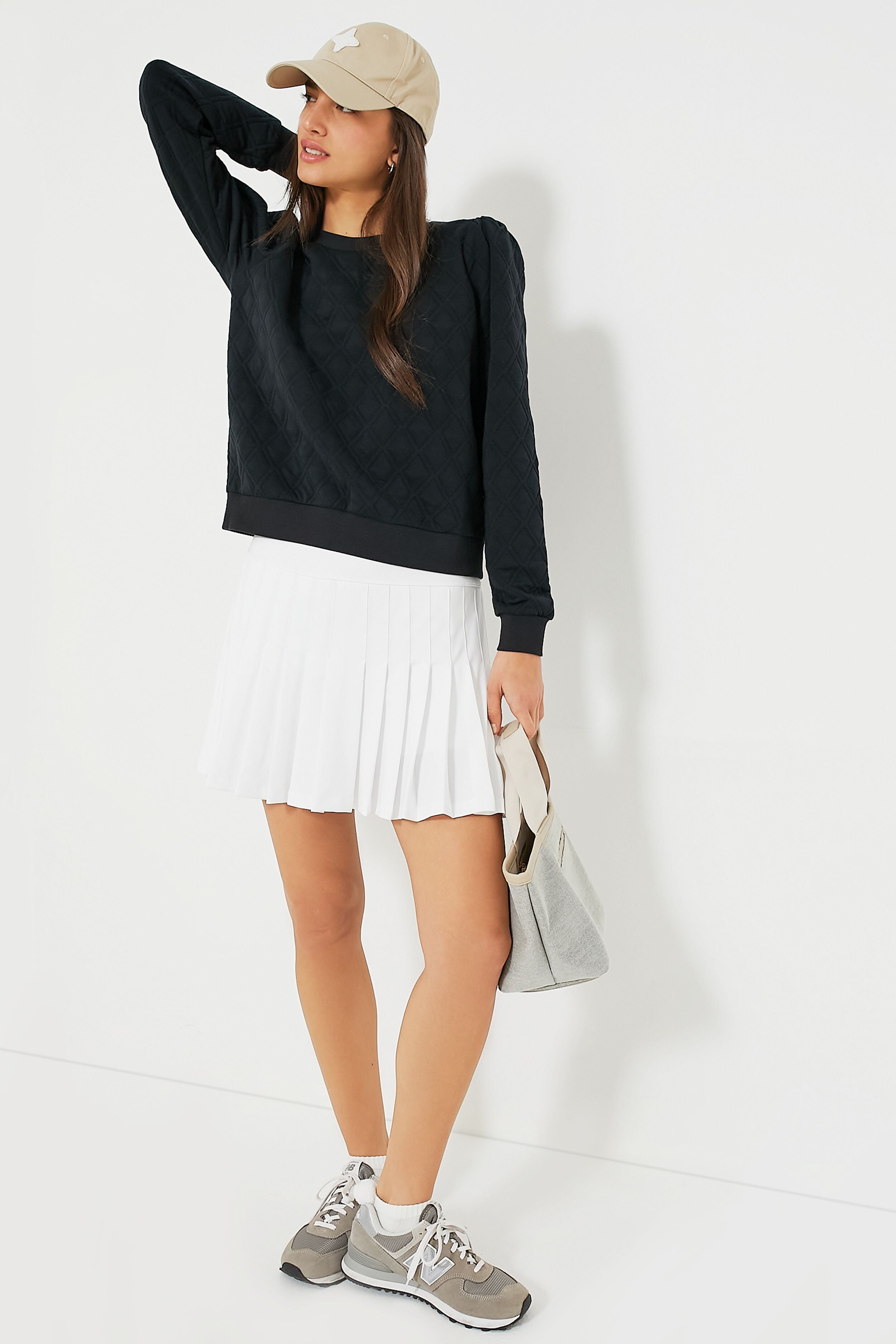 Black Puff Sleeve Campbell Pullover