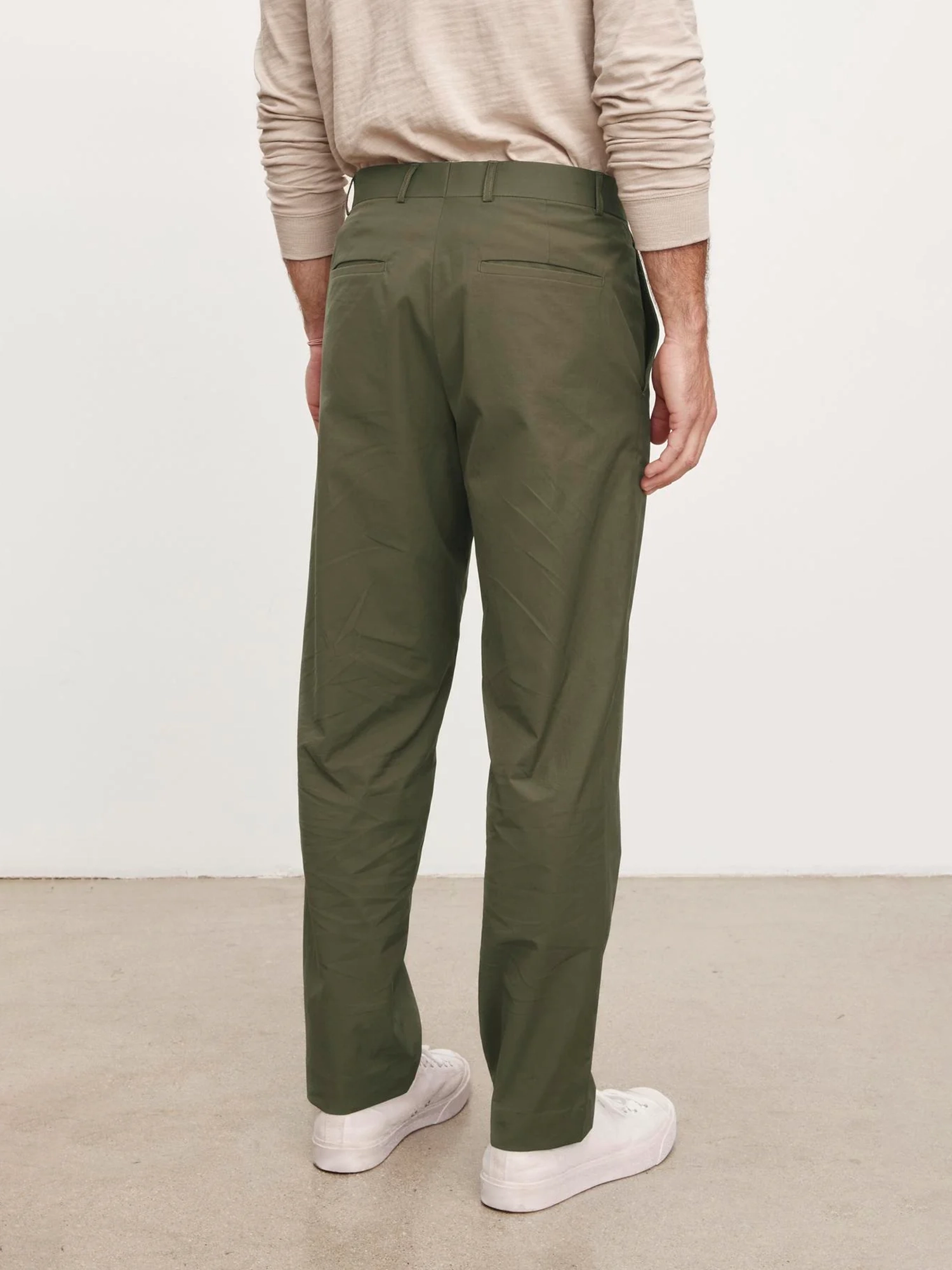 Solid High-Waisted Commuter Pants For Men