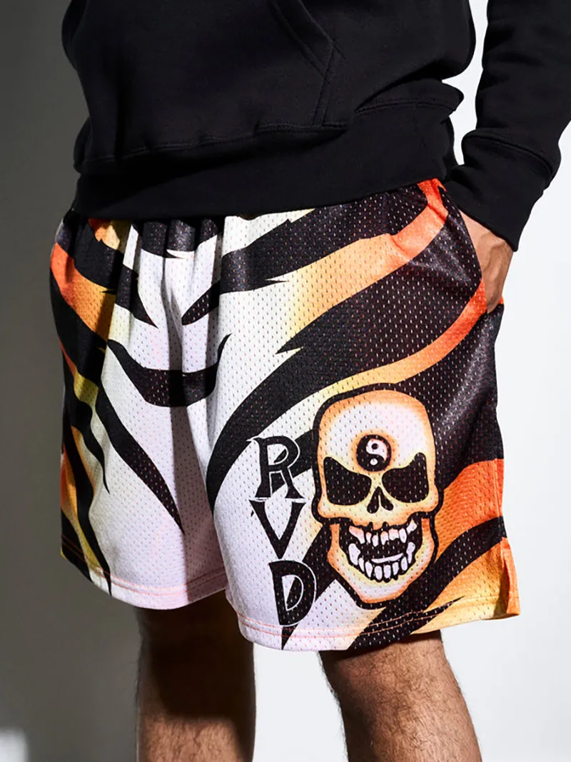 RVD Tiger Skull Retro Shorts