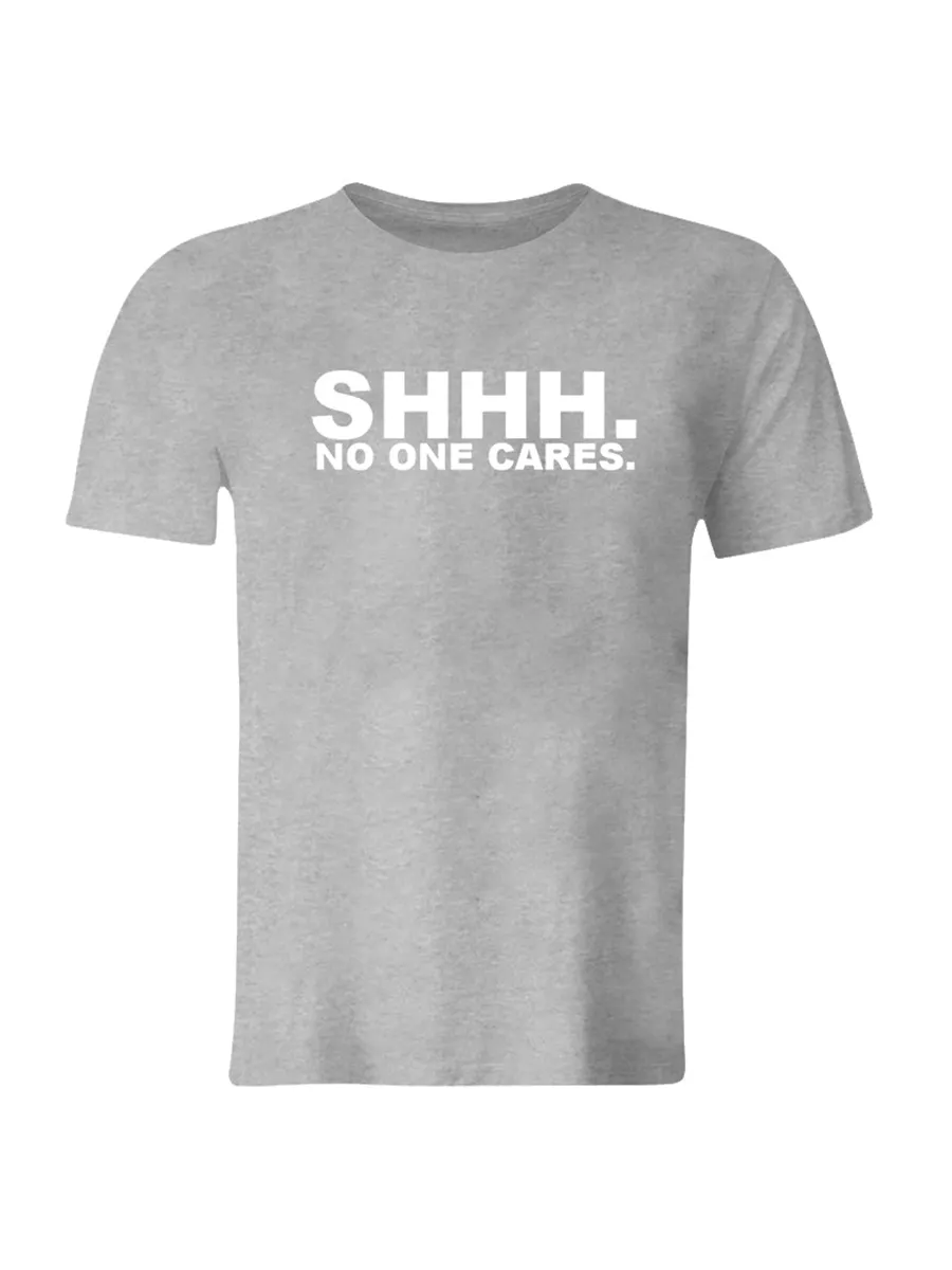 No One Cares Printed Fashionable Men's T-shirt