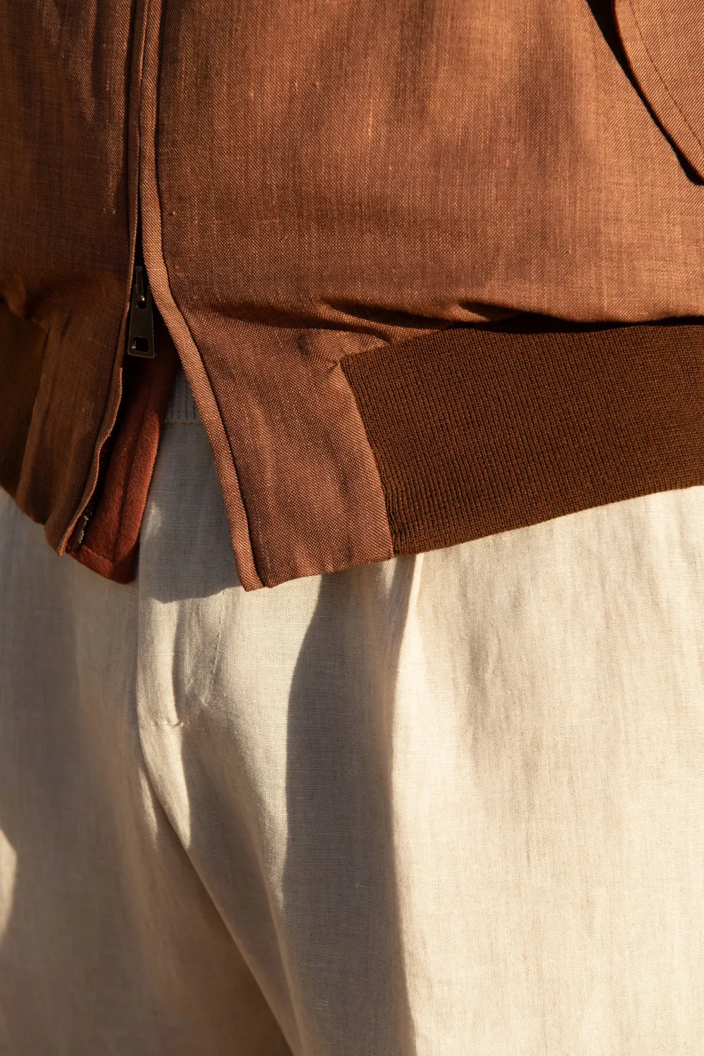 RUSTY SHORT JACKET IN LORO PIANA FABRIC