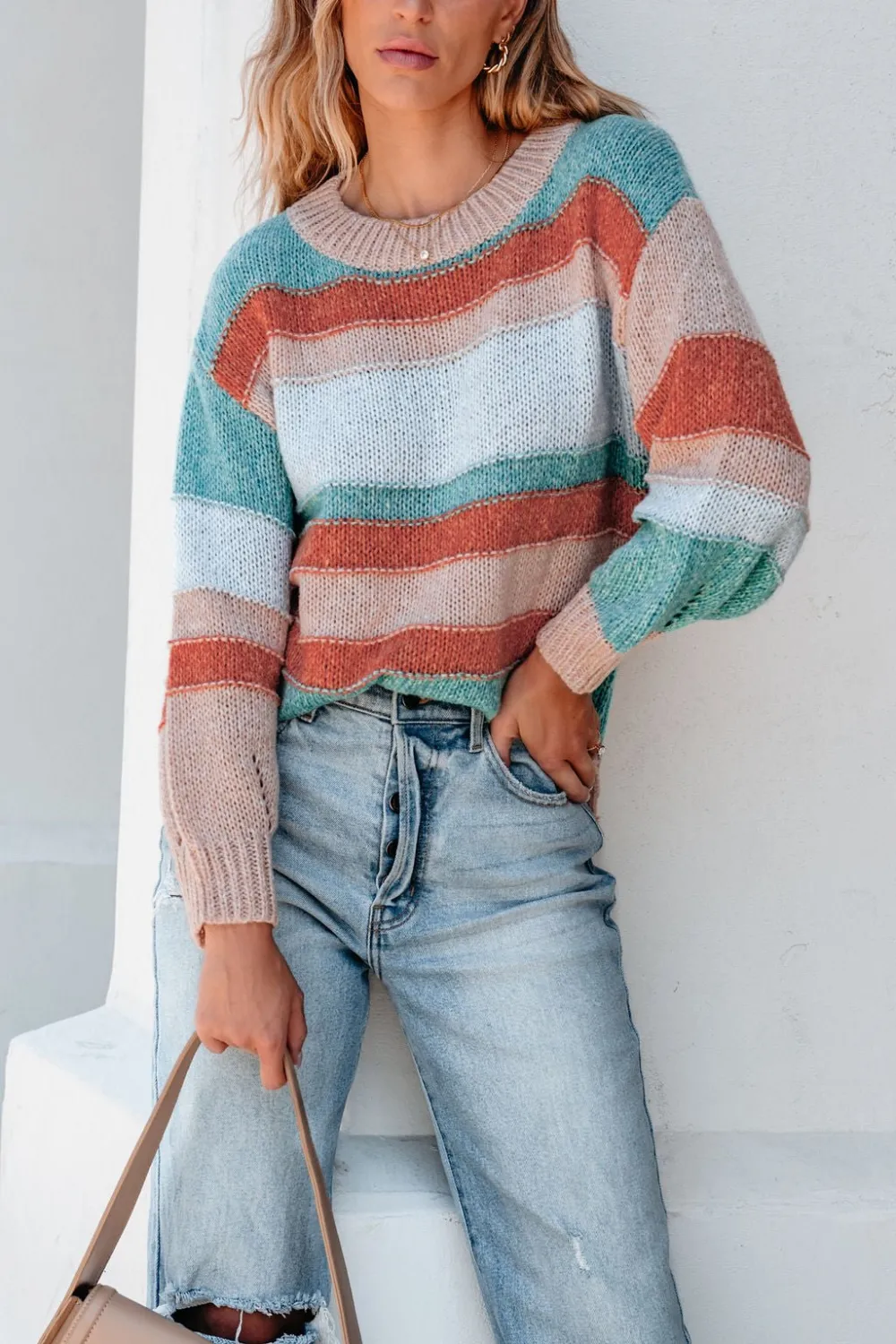 Fresh Start Multi Striped Sweater