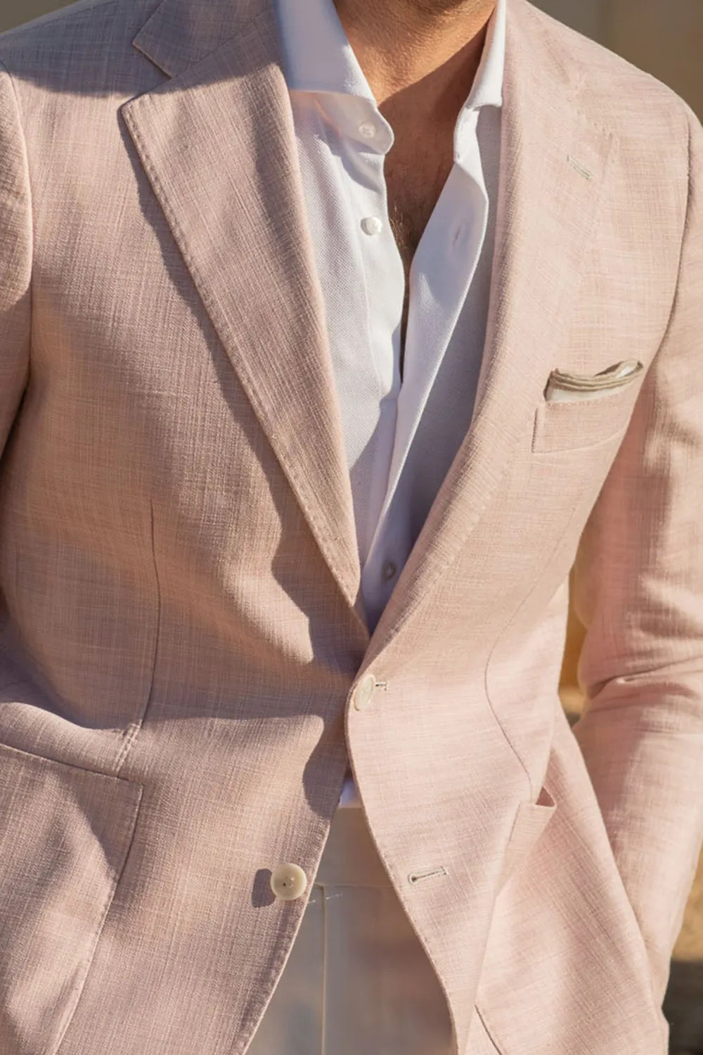 Pink Jacket In Loro Piana Fabric